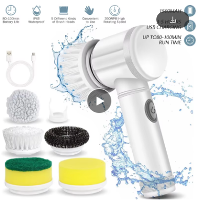 PowerScrub Pro — Cordless Rotating Cleaning Brush